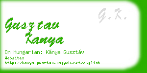 gusztav kanya business card